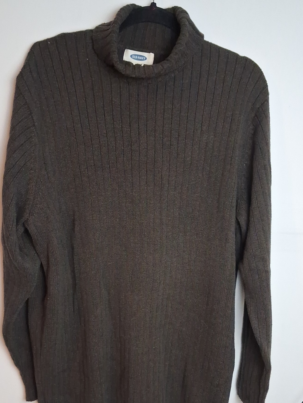 Old Navy Men's Olive Ribbed Turtleneck Sweater